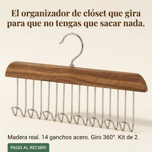 Closet 360® x2 PERCHERO DE MADERA - id21636 — vista 1