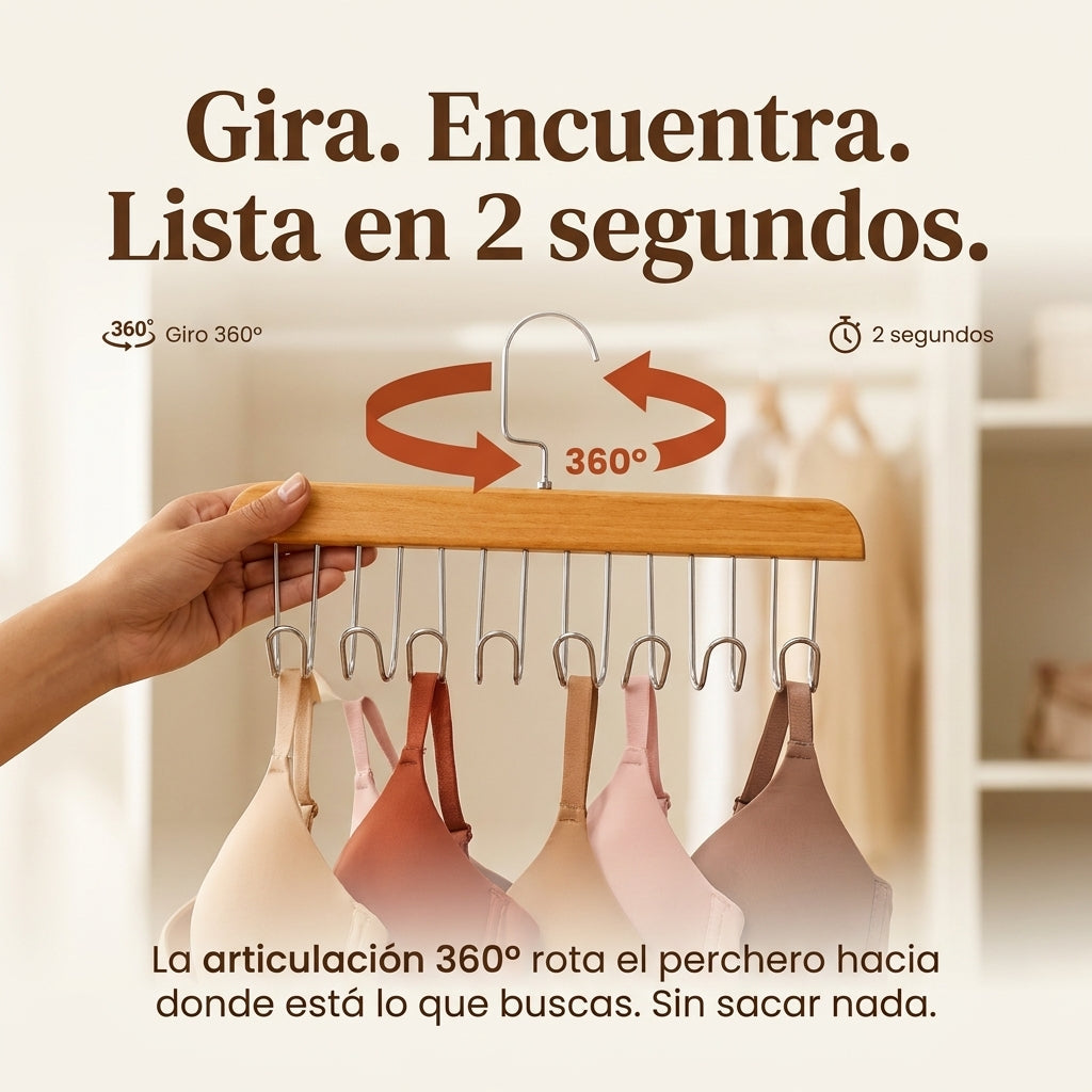 Closet 360® x2 PERCHERO DE MADERA - id21636 — vista 4