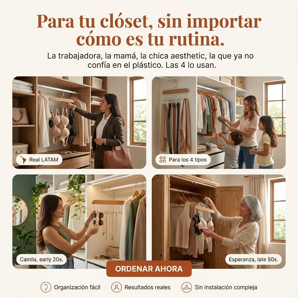 Closet 360® x2 PERCHERO DE MADERA - id21636 — vista 5
